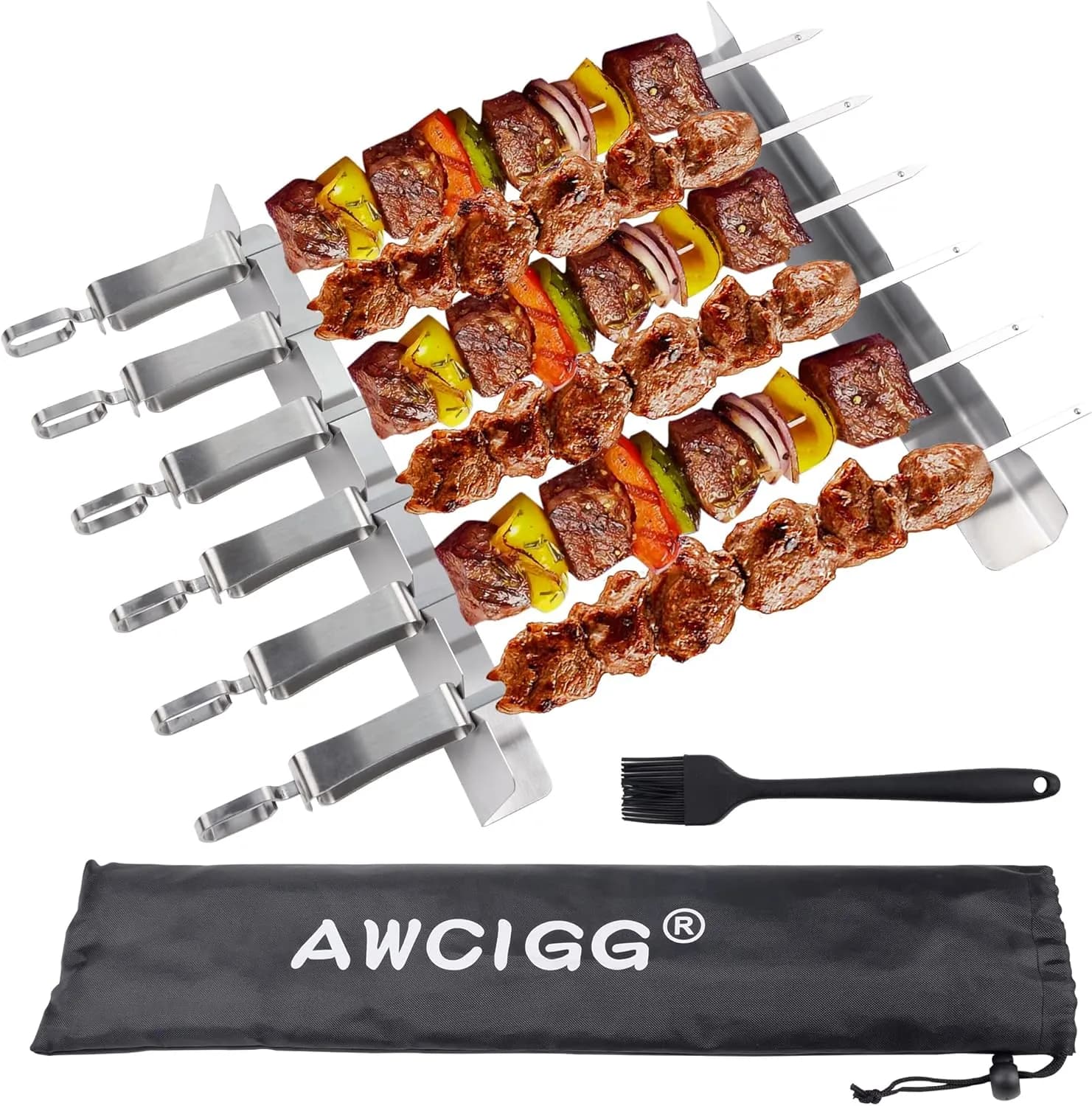 AWCIGG Set de Brochetas con Soportes