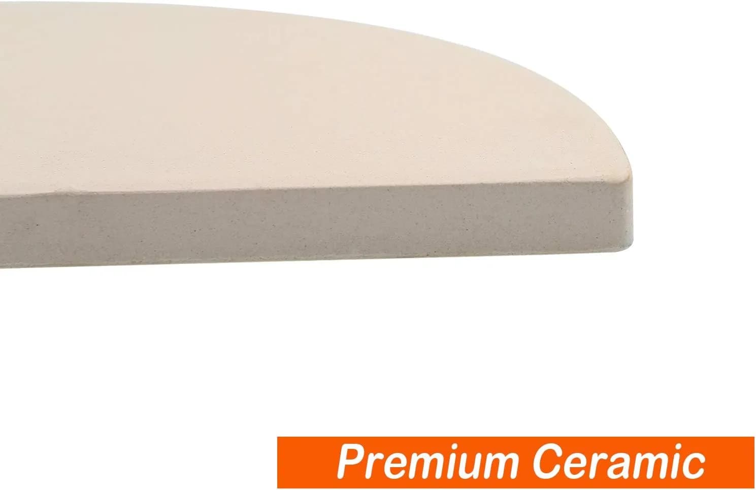 BBQ Future Deflectores de Calor de Cerámica Media Luna (Kamado Joe Classic I/II/III, pack de 2)
