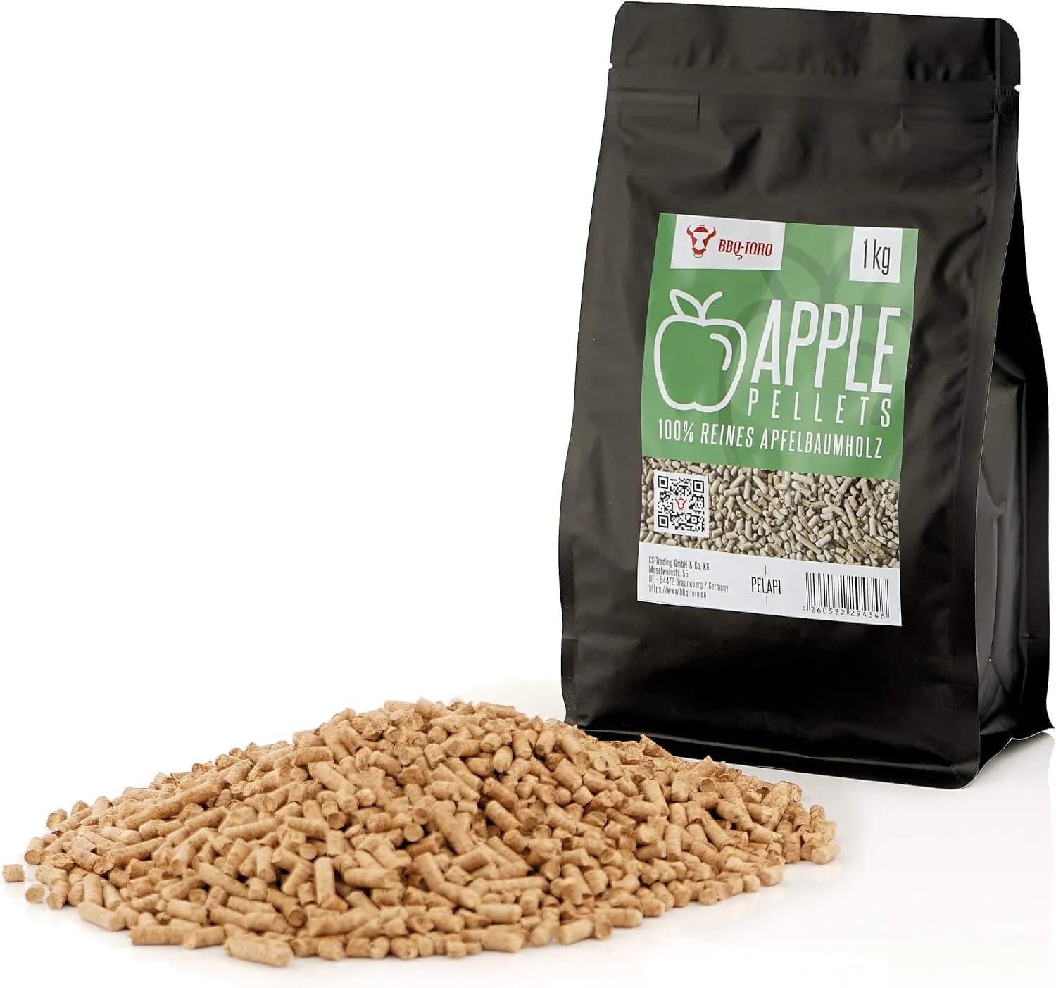 BBQ-Toro Pellets para Barbacoa de 100% Madera de Manzano | 1 kg | Pellets de Manzano para Barbacoa, Ahumador,  (vista 4)