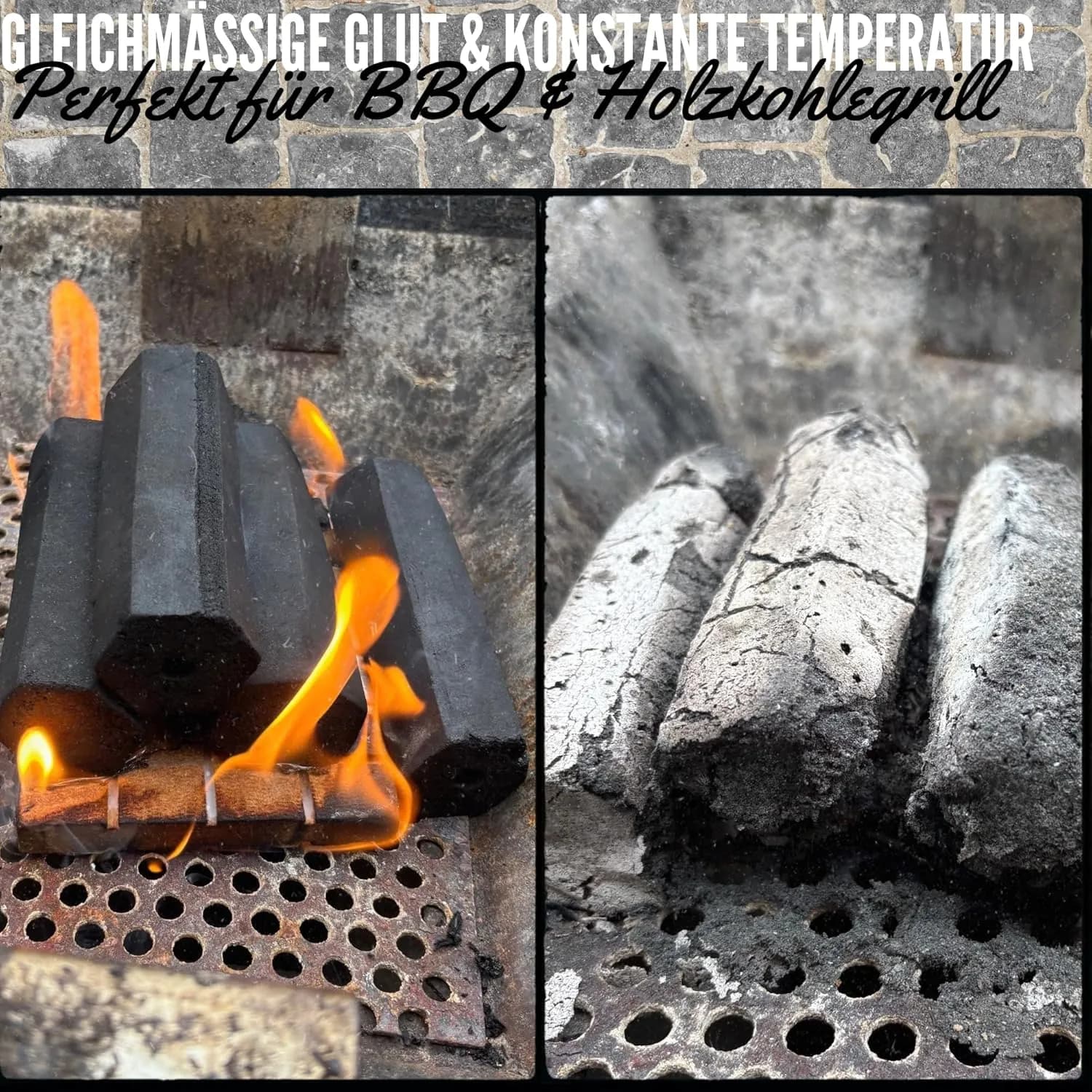 BlackSellig Briquetas XXL de Carbón Puro de Coco 10 kg
