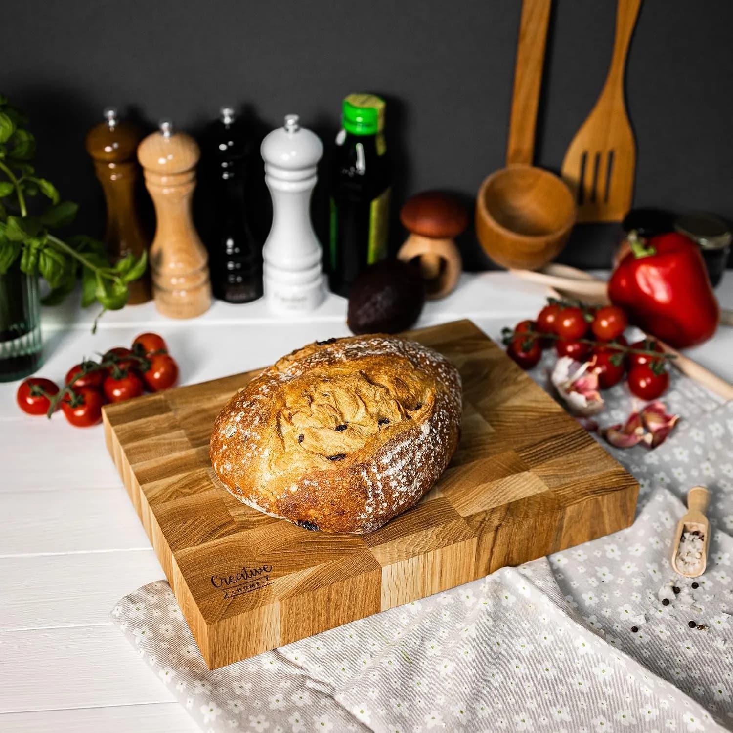Creative Home Bloque de Carnicero Roble 32x24x4 cm