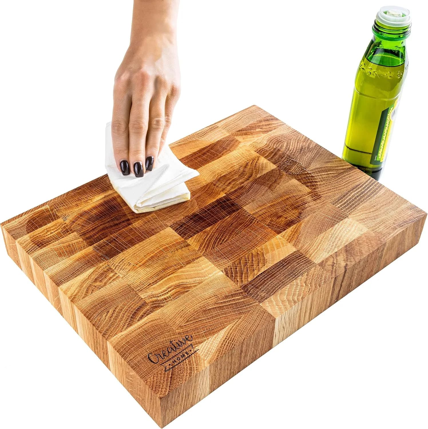 Creative Home Bloque de Carnicero Roble 32x24x4 cm