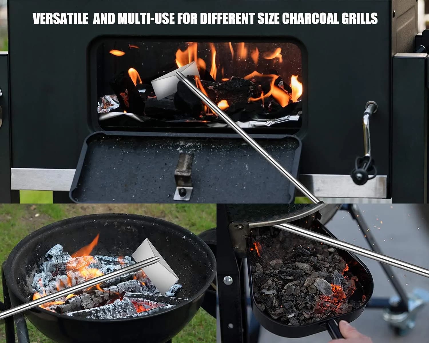 Grilliance rastrillo paleta cenizas acero inox kamado