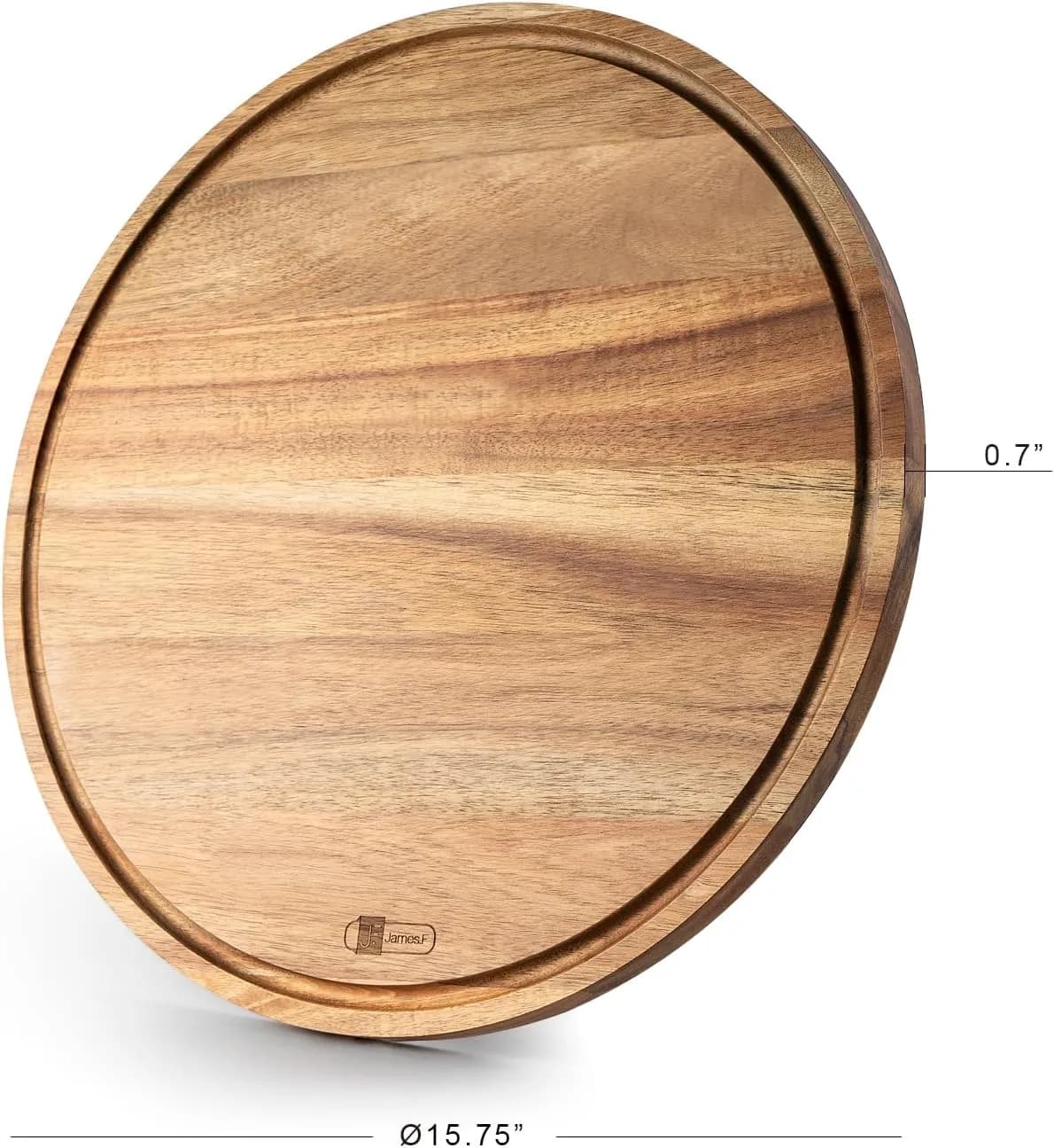 JF JAMES.F tabla de cortar acacia redonda 30 cm