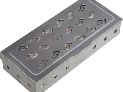 La Cuisine - Caja ahumadora para parrilla de carbón y gas de acero inoxidable, caja de ahumador de virutas de  (vista 1)