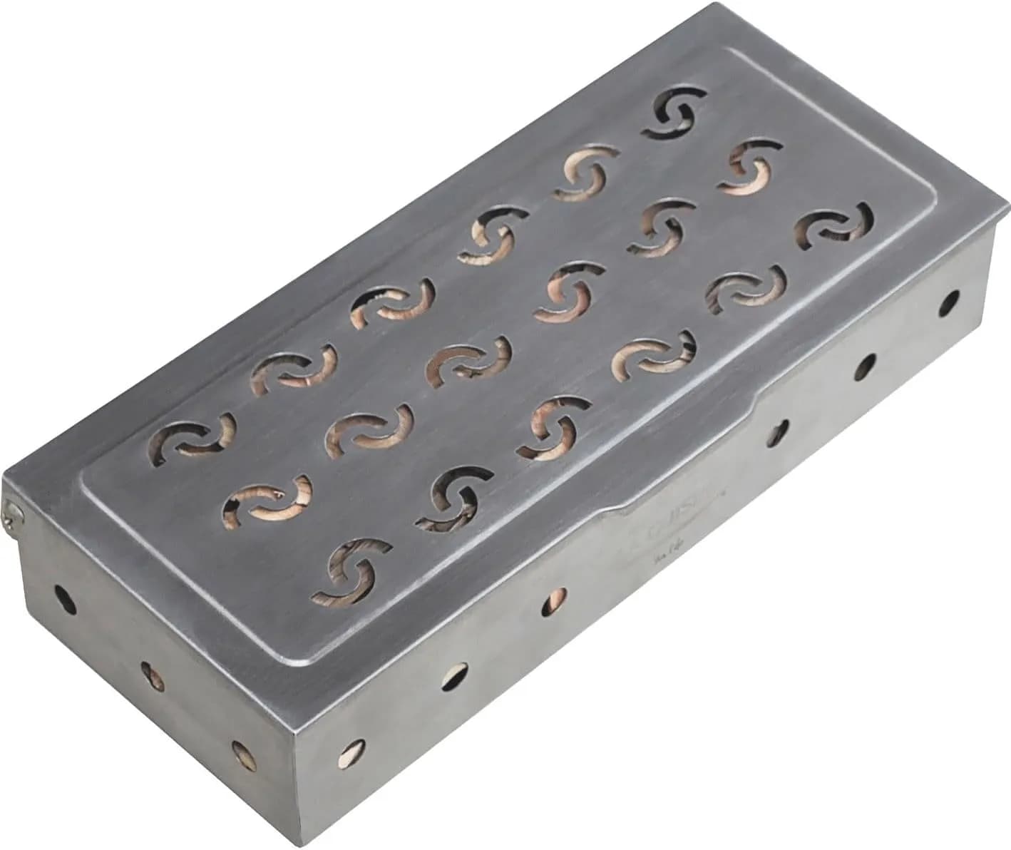 La Cuisine - Caja ahumadora para parrilla de carbón y gas de acero inoxidable, caja de ahumador de virutas de  (vista 1)