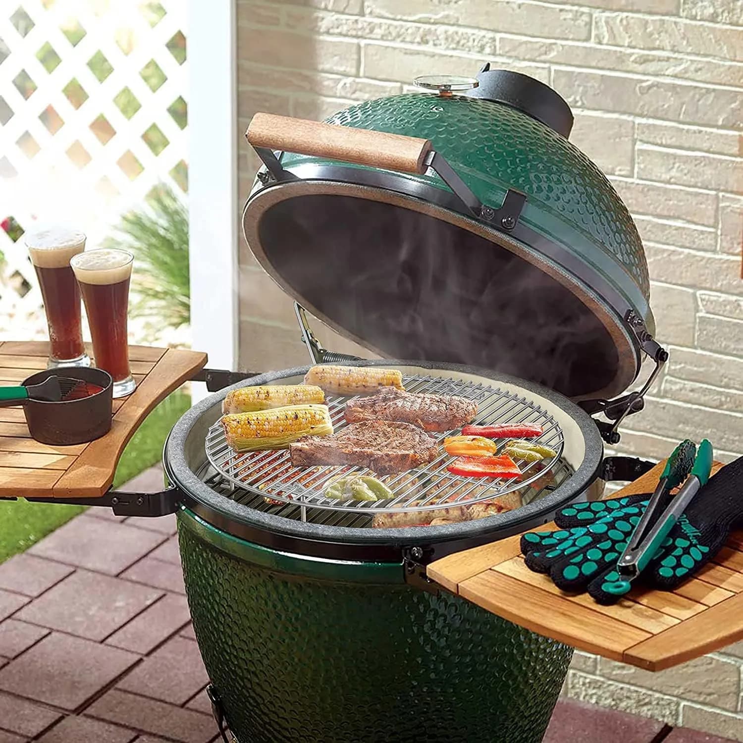 Onlyfire rejilla acero inoxidable universal kamado