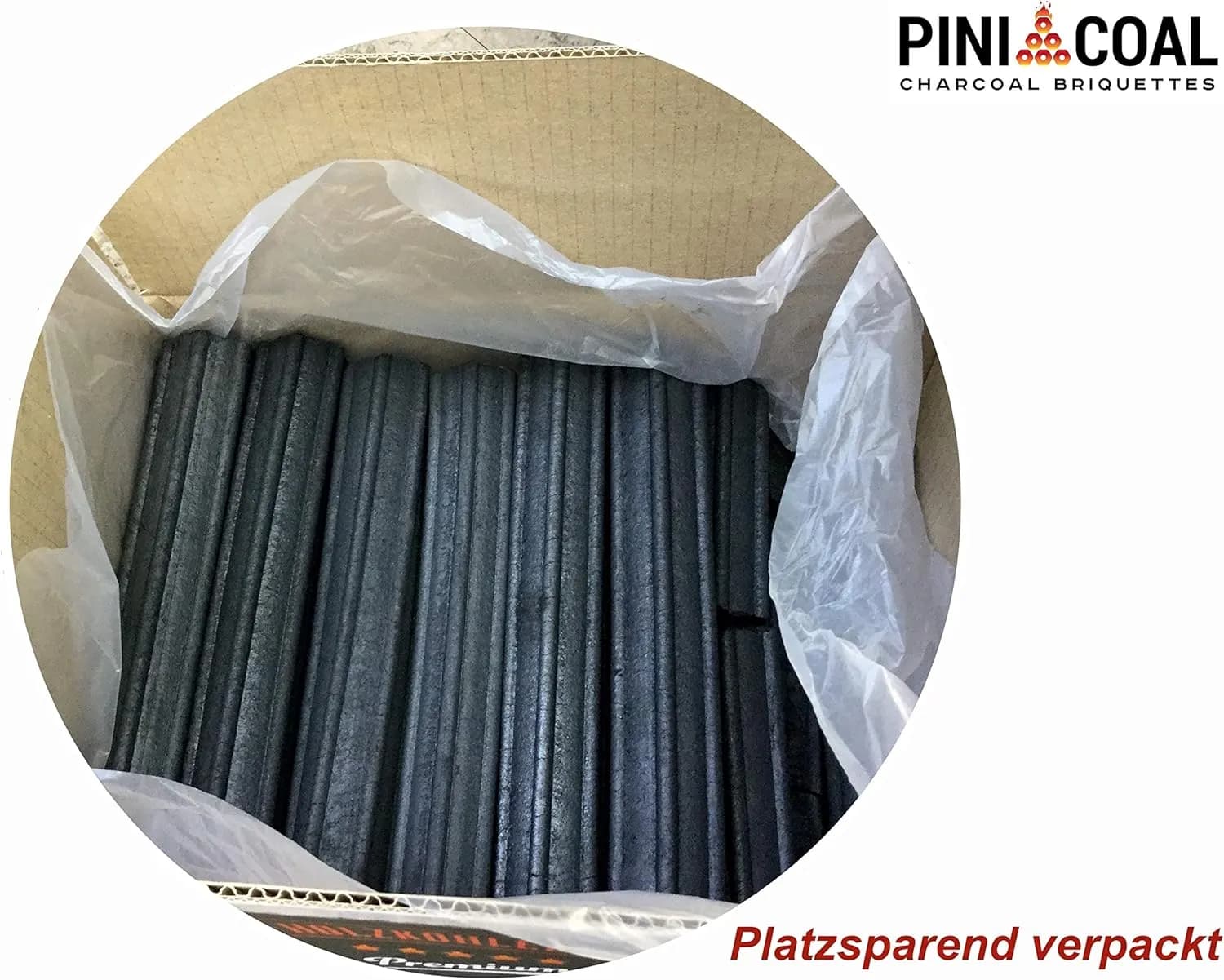 PINI COAL Briquetas de Carbón Vegetal Premium 10 kg