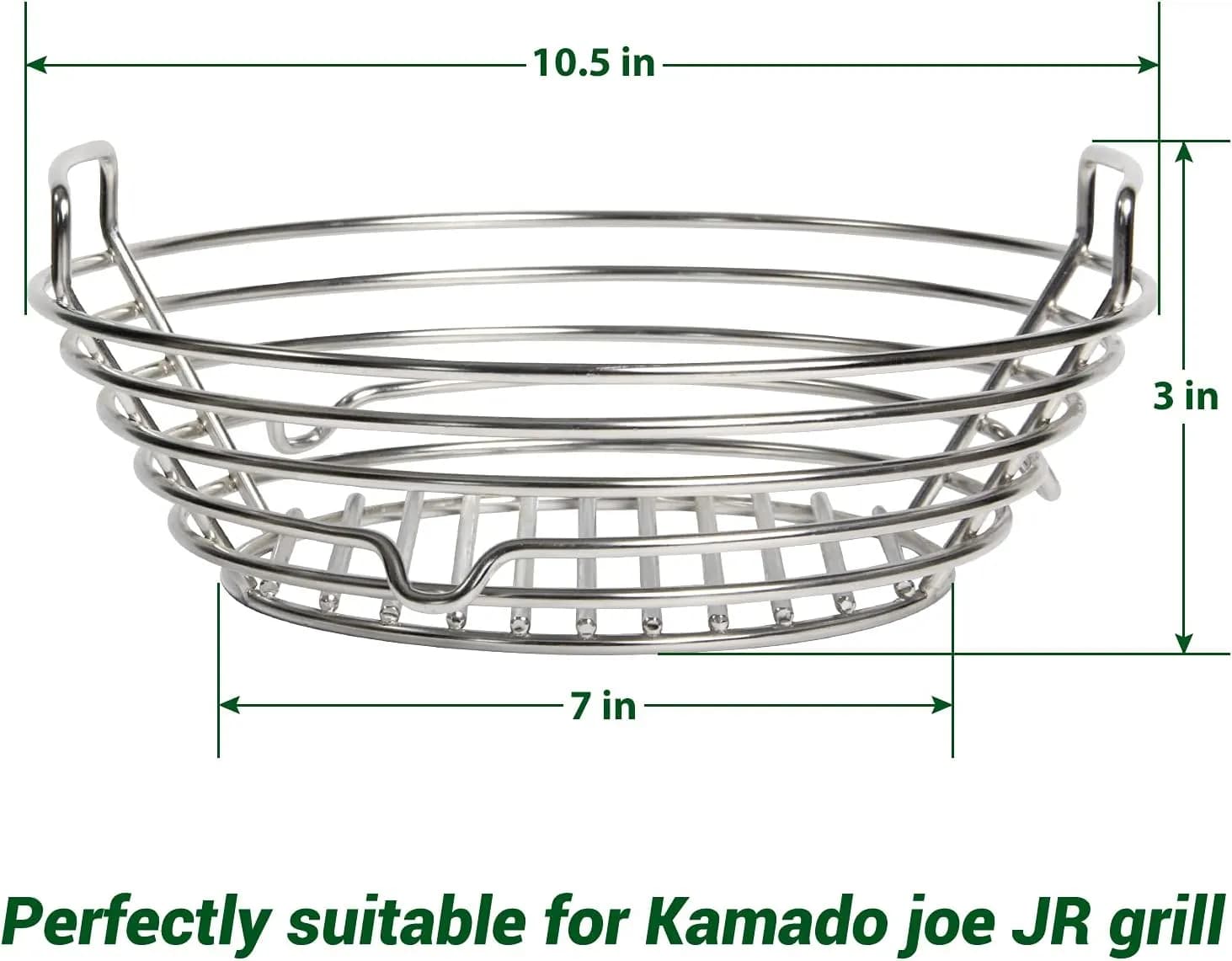 Vankey cesta de carbón compacta para Kamado Joe Jr y BGE MiniMax