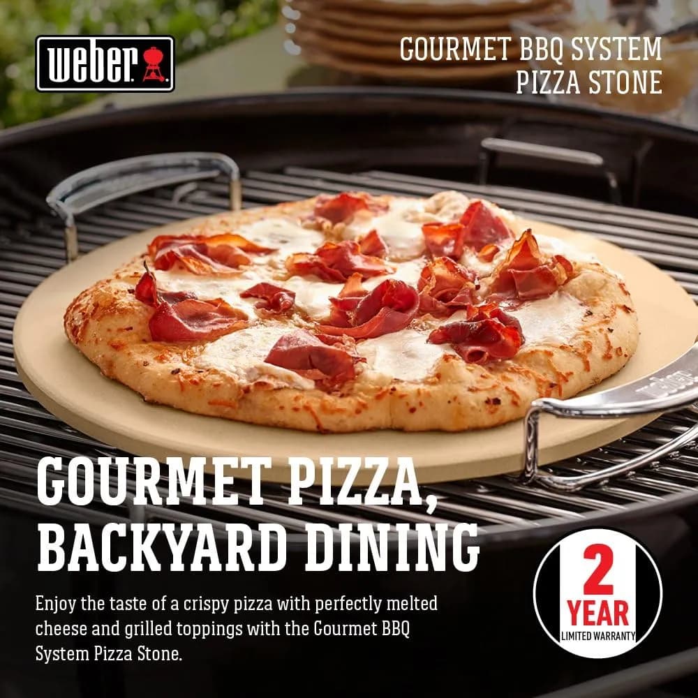 Weber 8836 Gourmet piedra para pizza con bandeja