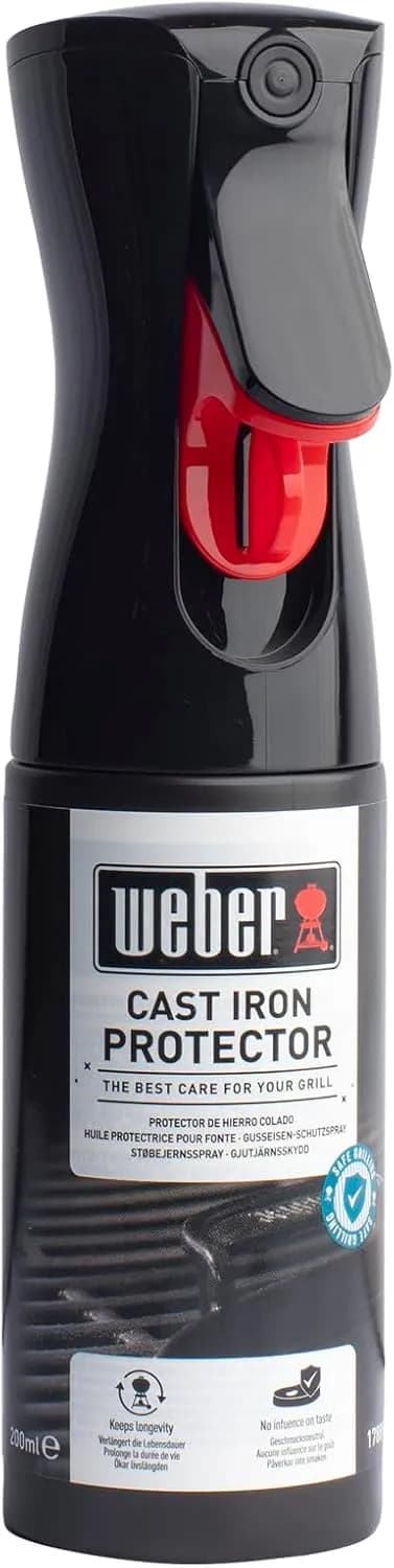 Weber Protector de hierro fundido 200ml, pulverización fina, protege las parrillas y otros elementos de hierro (vista 2)
