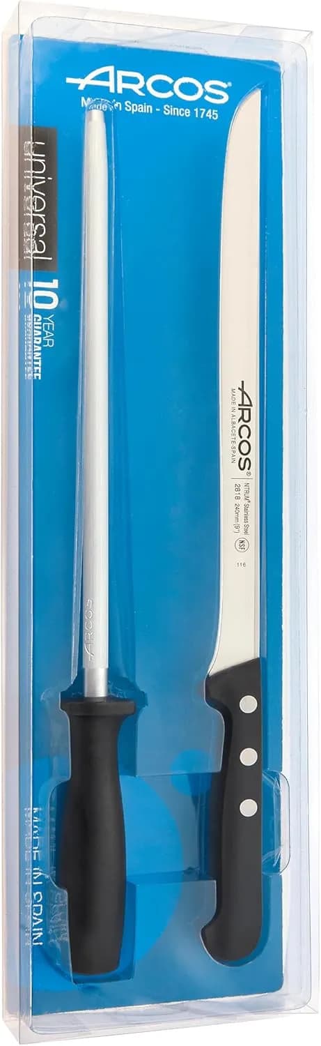 Arcos Universal Set Jamonero + Chaira (2 piezas)