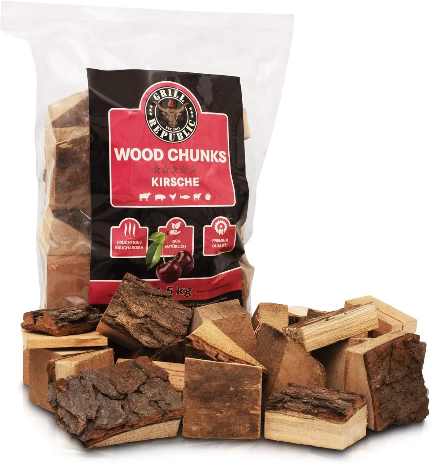 Grill Republic virutas de cerezo premium 1,5 kg
